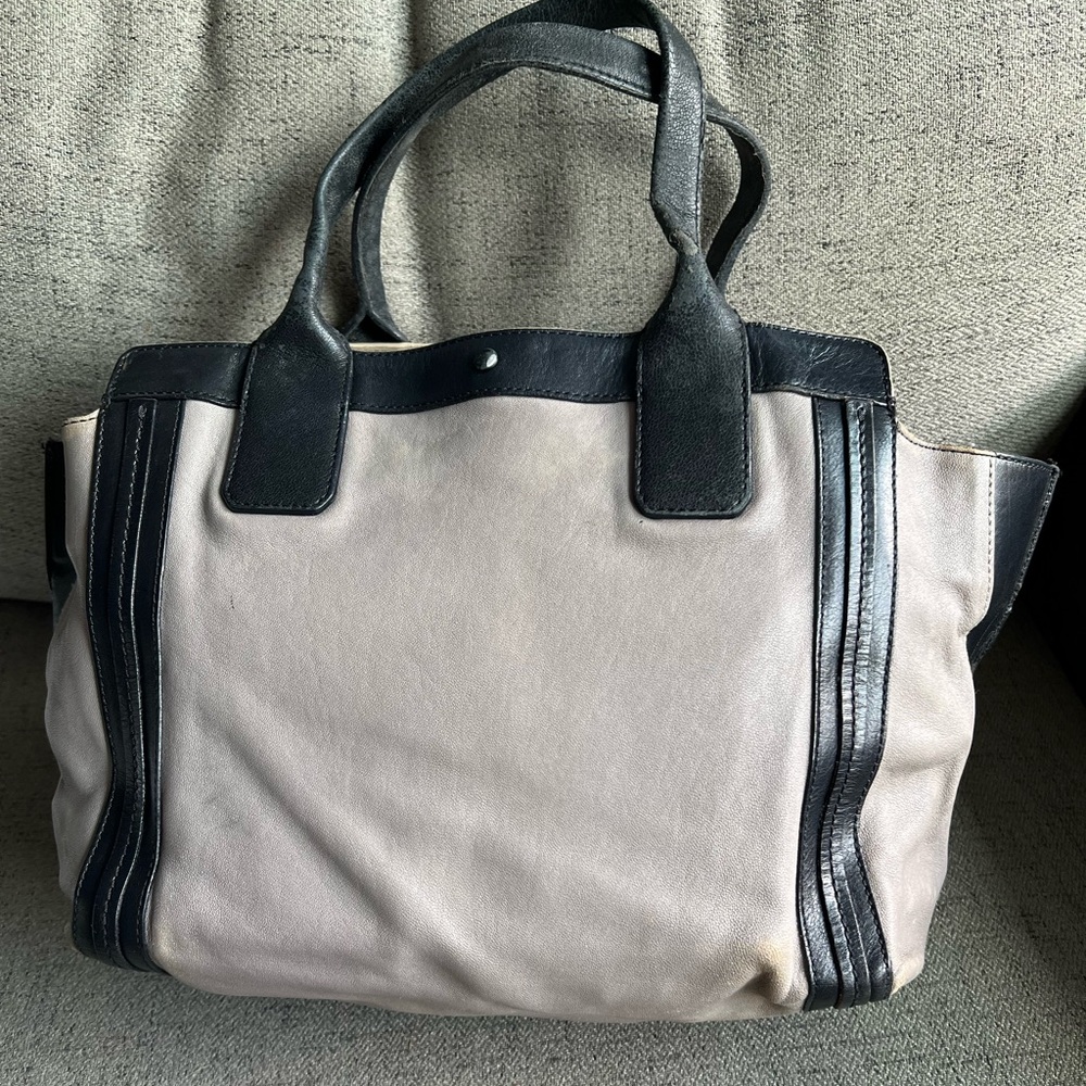 Chloe black and gray color block Allison bag - Picture 1 of 16